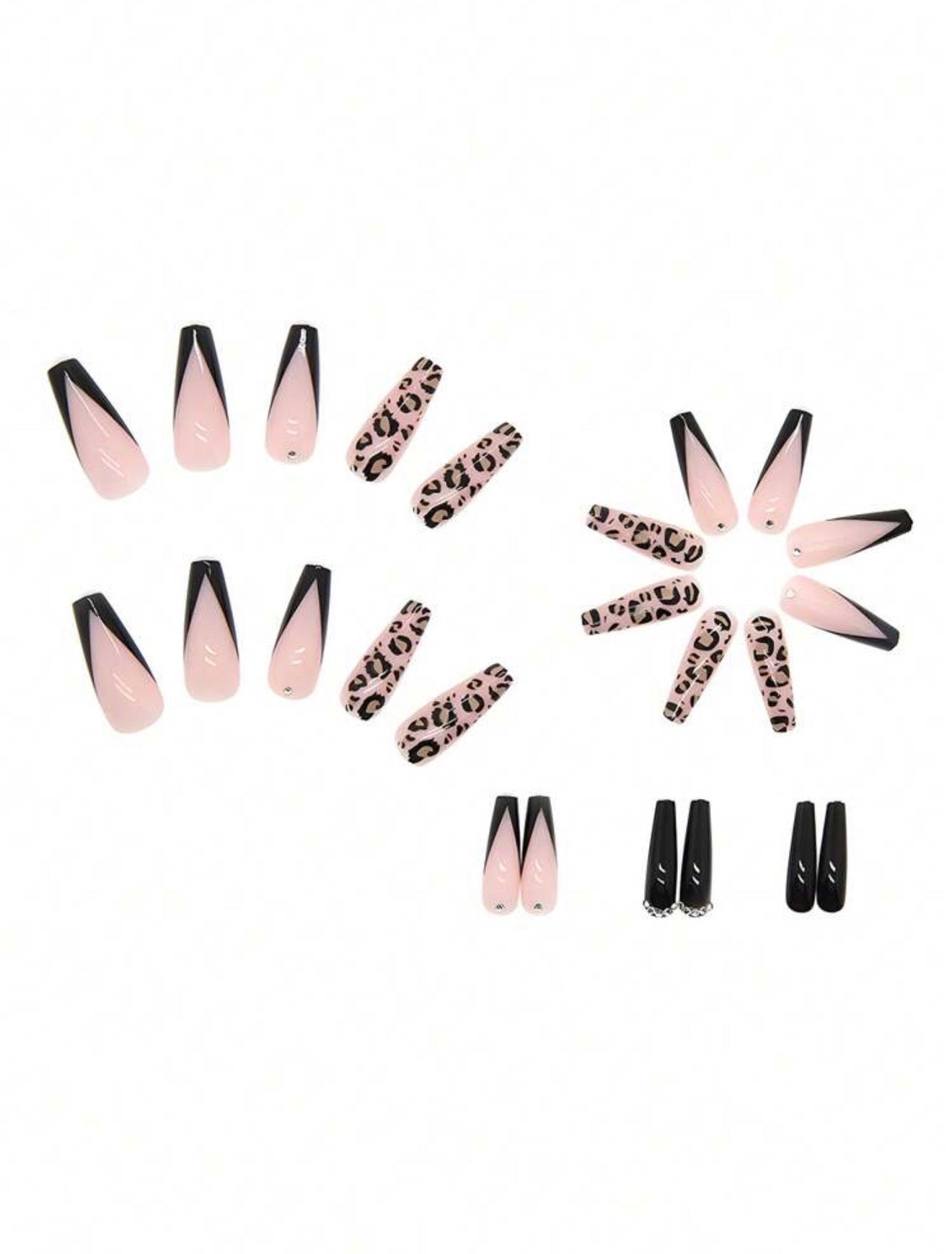 Glided Glamour Press On Nails, Long