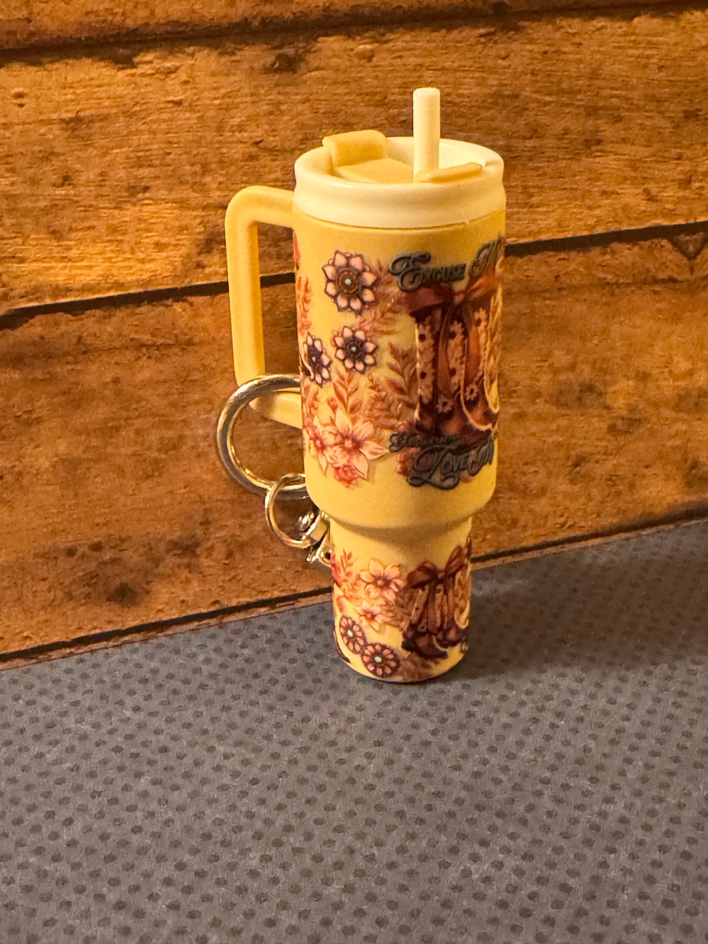 Western Boho Tumbler Keychain