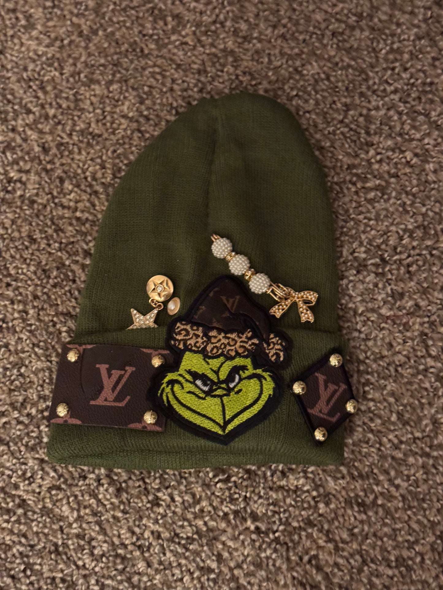 LV Beanie, Grinch, One Size