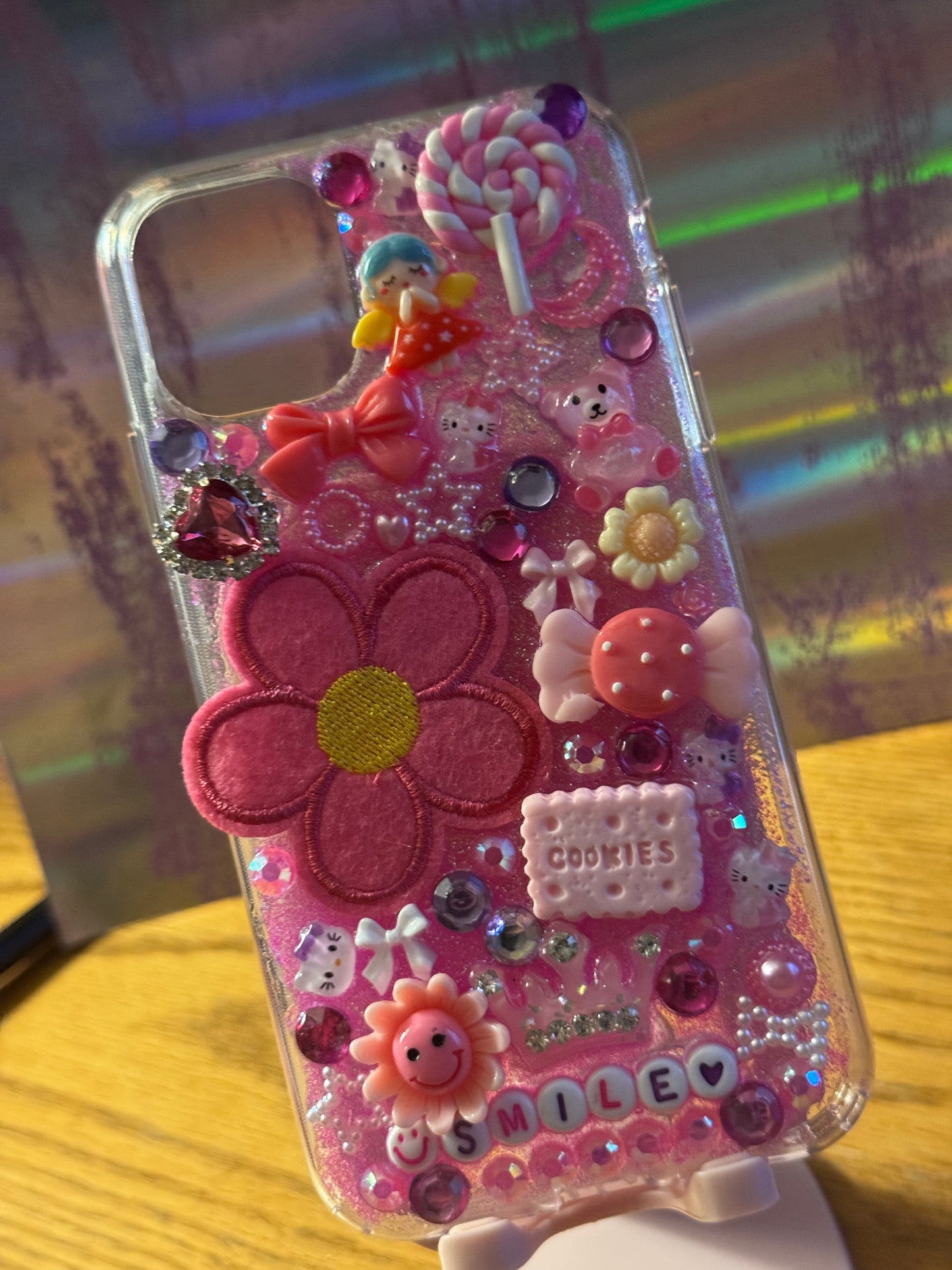 Pink floral, iPhone, 14 Pro Max, junk case
