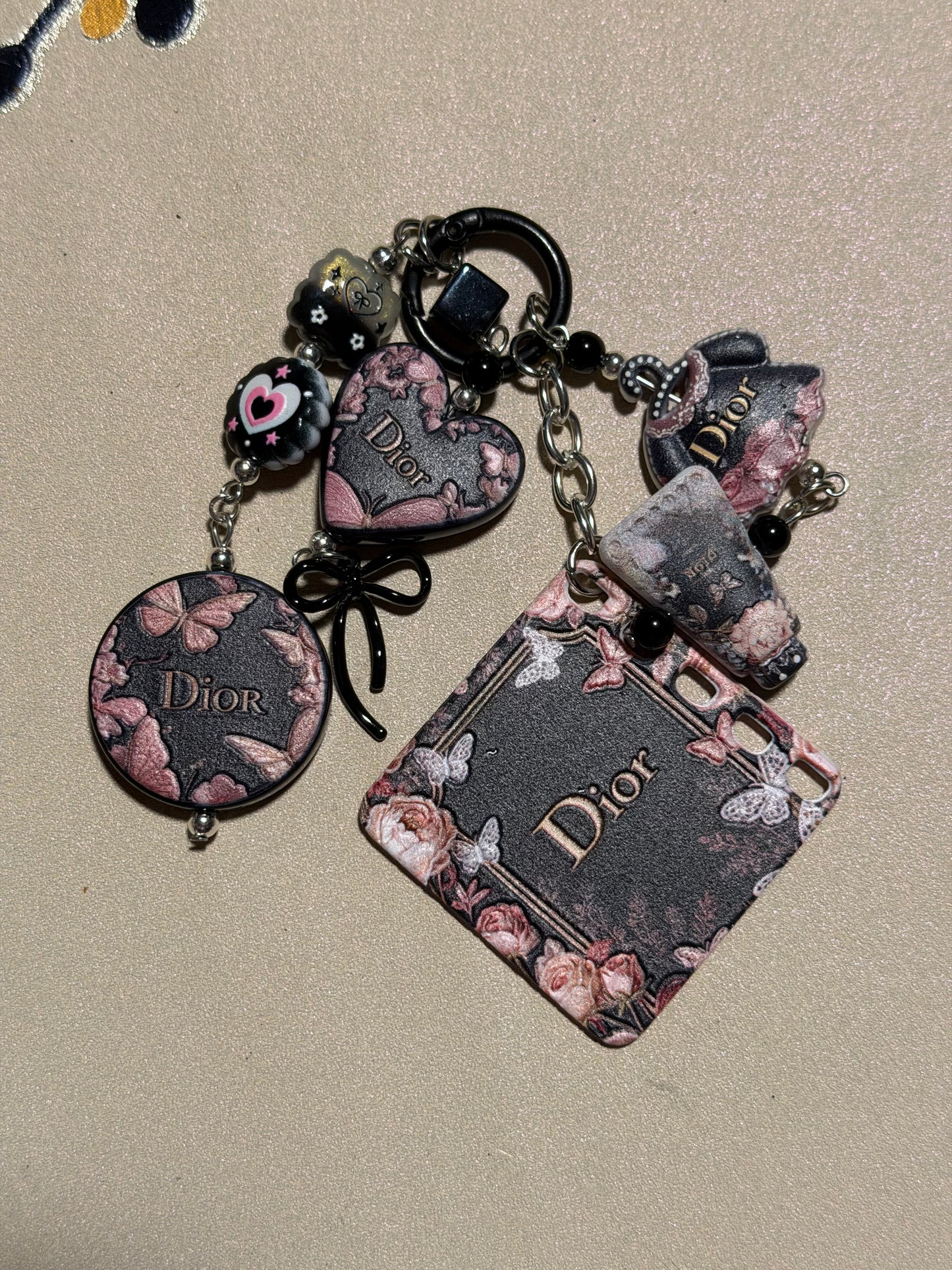 Floral Dior Bag Charm
