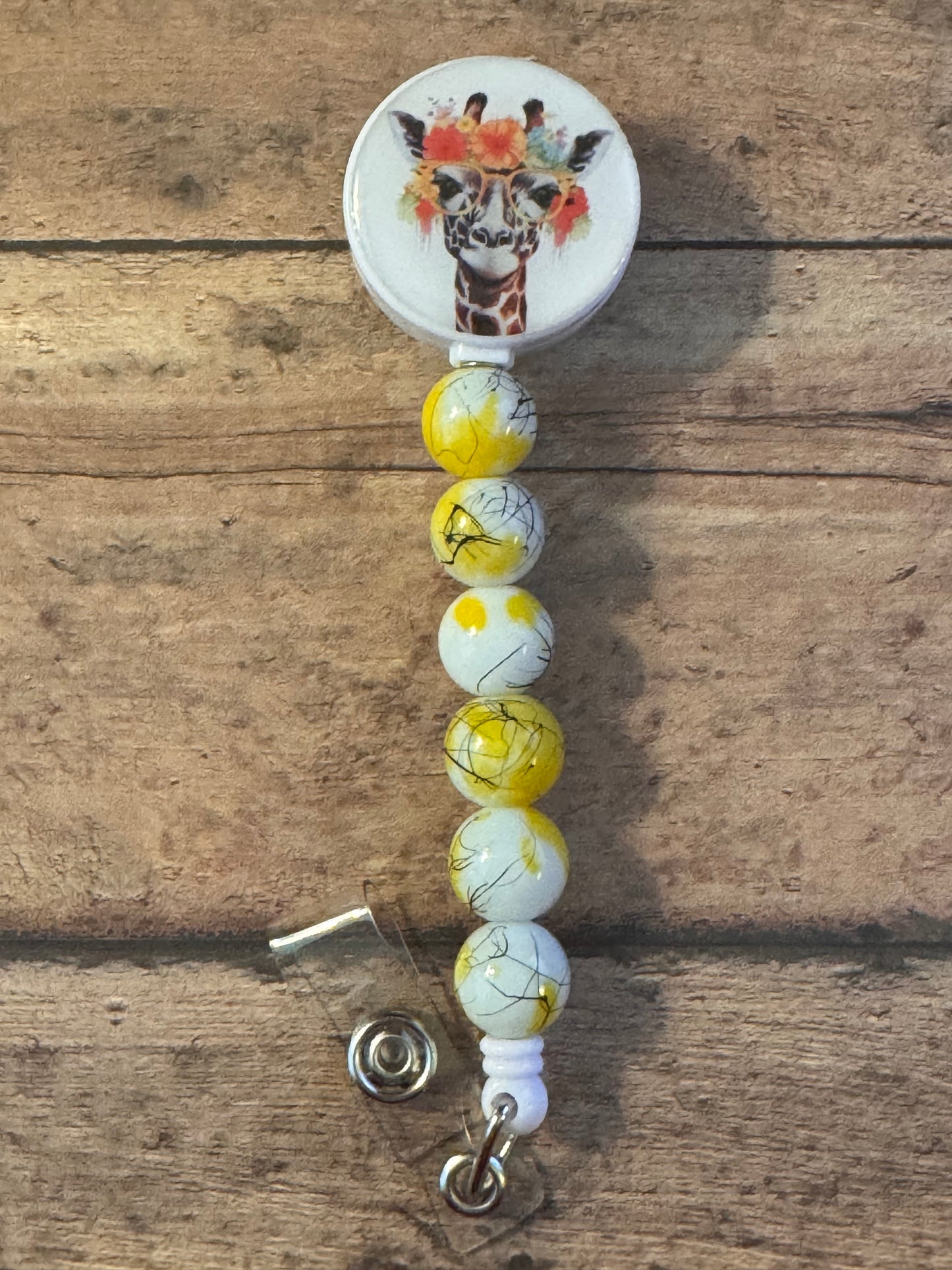 Giraffe Badge Reel, Retractable