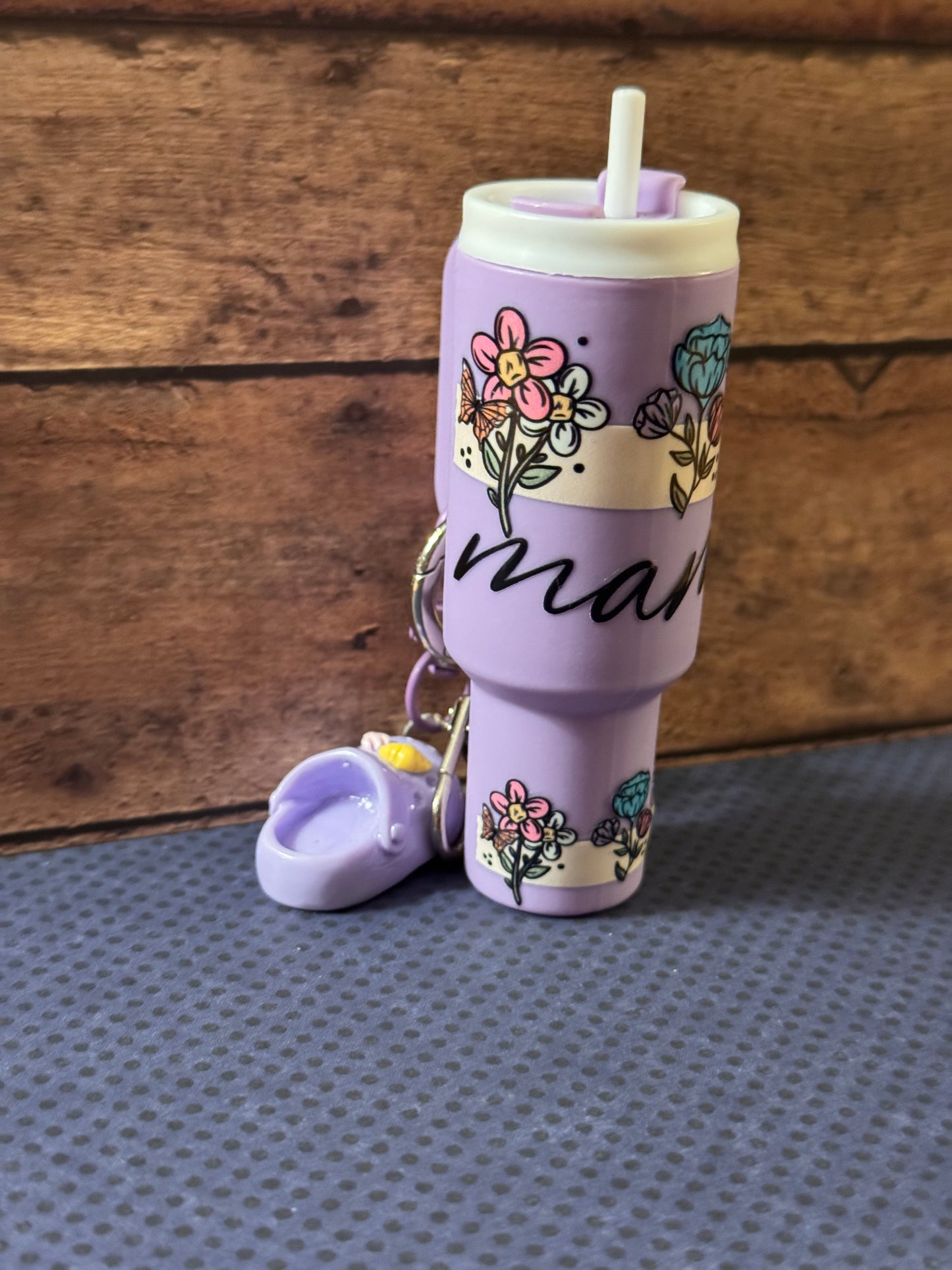 Mama Tumblr Keychain, Purple