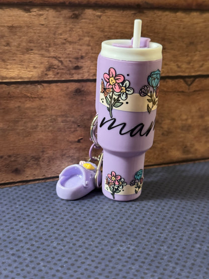 Mama Tumblr Keychain, Purple