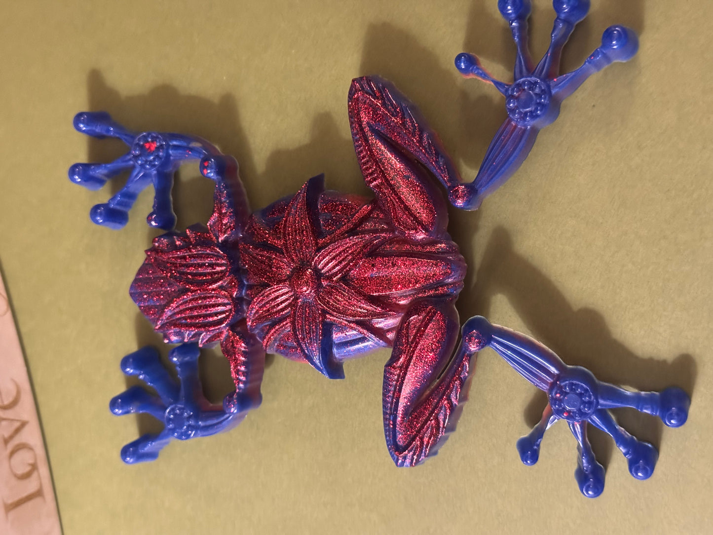 Resin Frog, Red, Pink