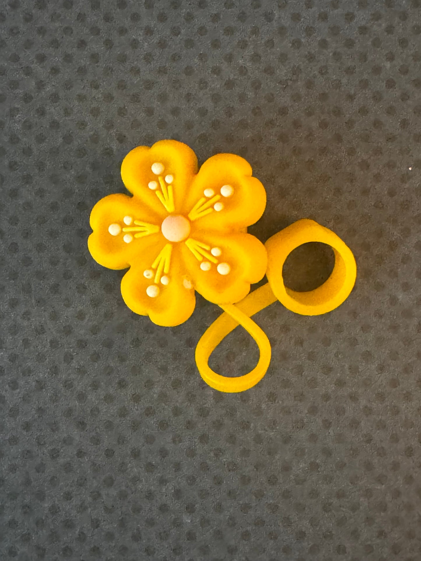 Yellow Flower Straw Toppers