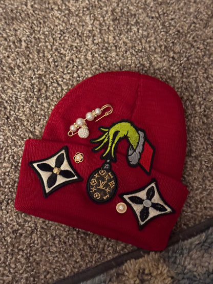 LV Beanie, Grinch, One Size