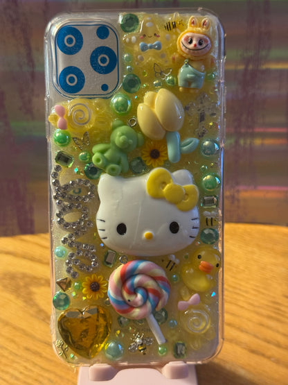 Yellow, Hello Kitty, iPhone 11 Pro Max, junk phone case
