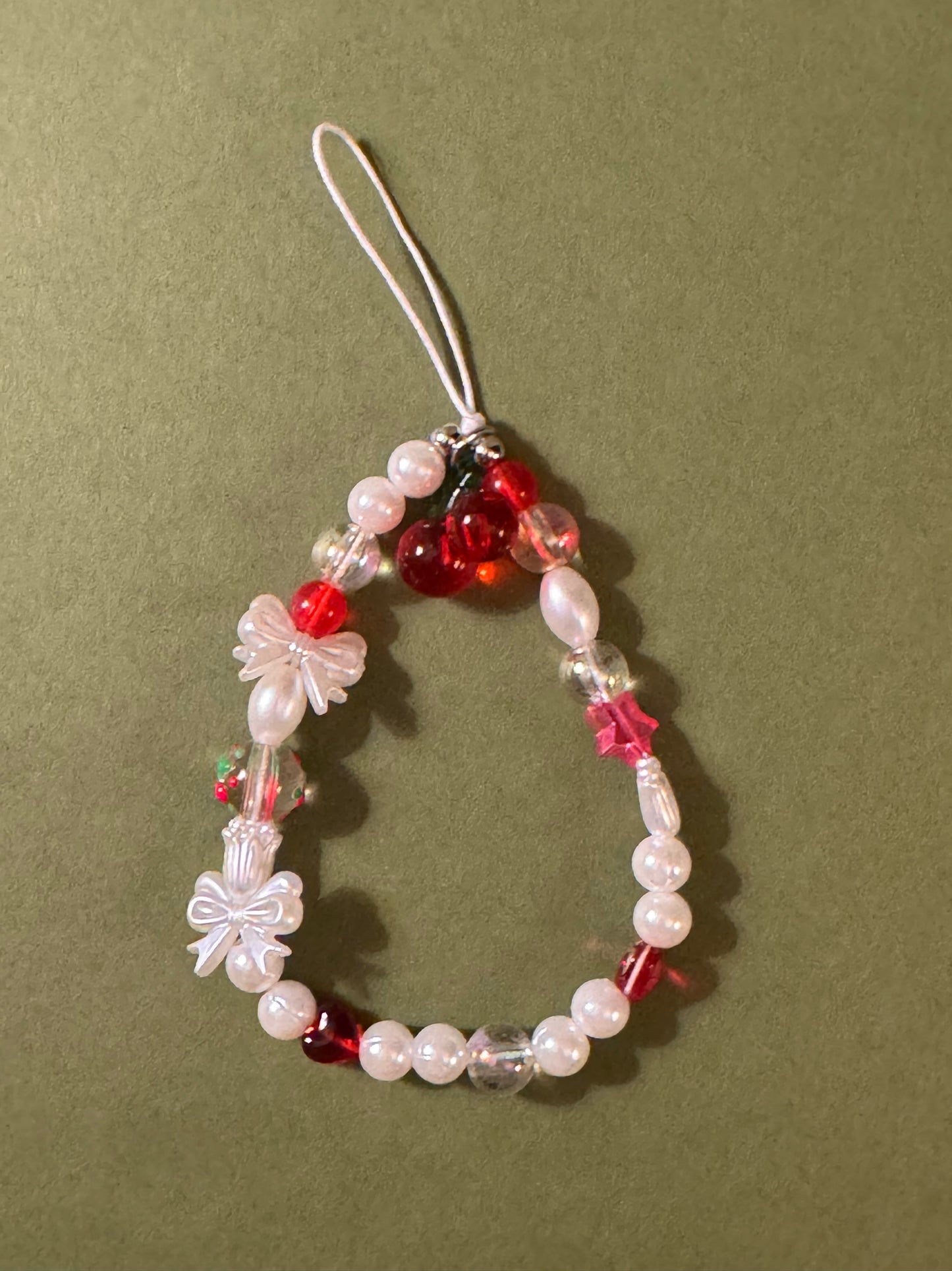 Red & White Phone Strap