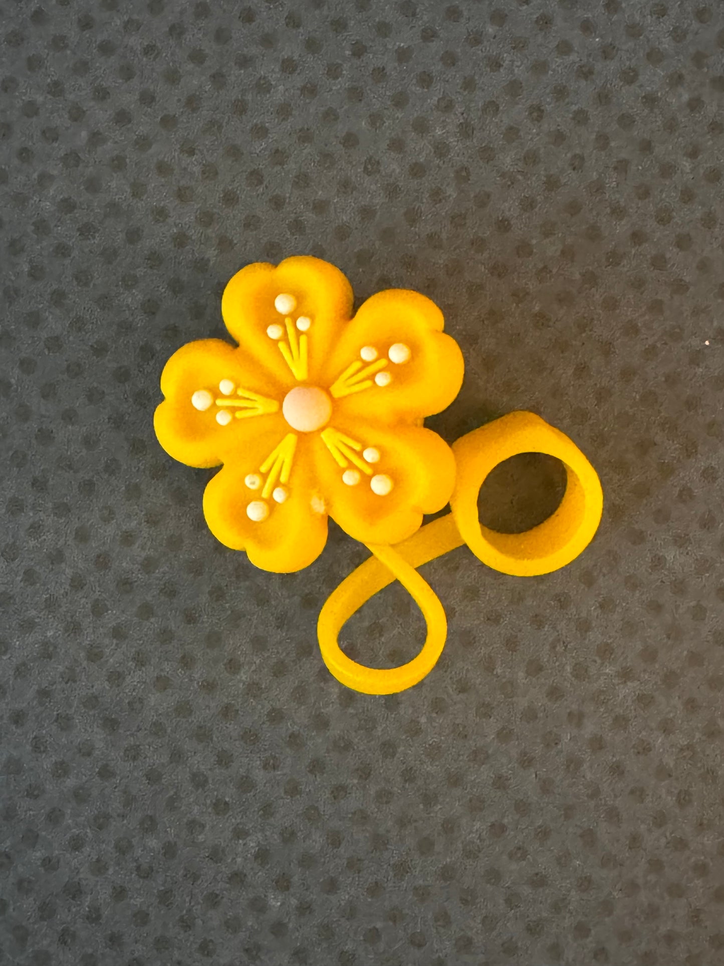 Yellow Flower Straw Toppers