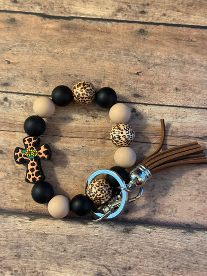Cheetah Faith Wristlet