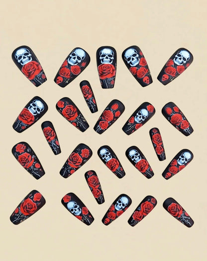 Skulls N Roses Press On Nails