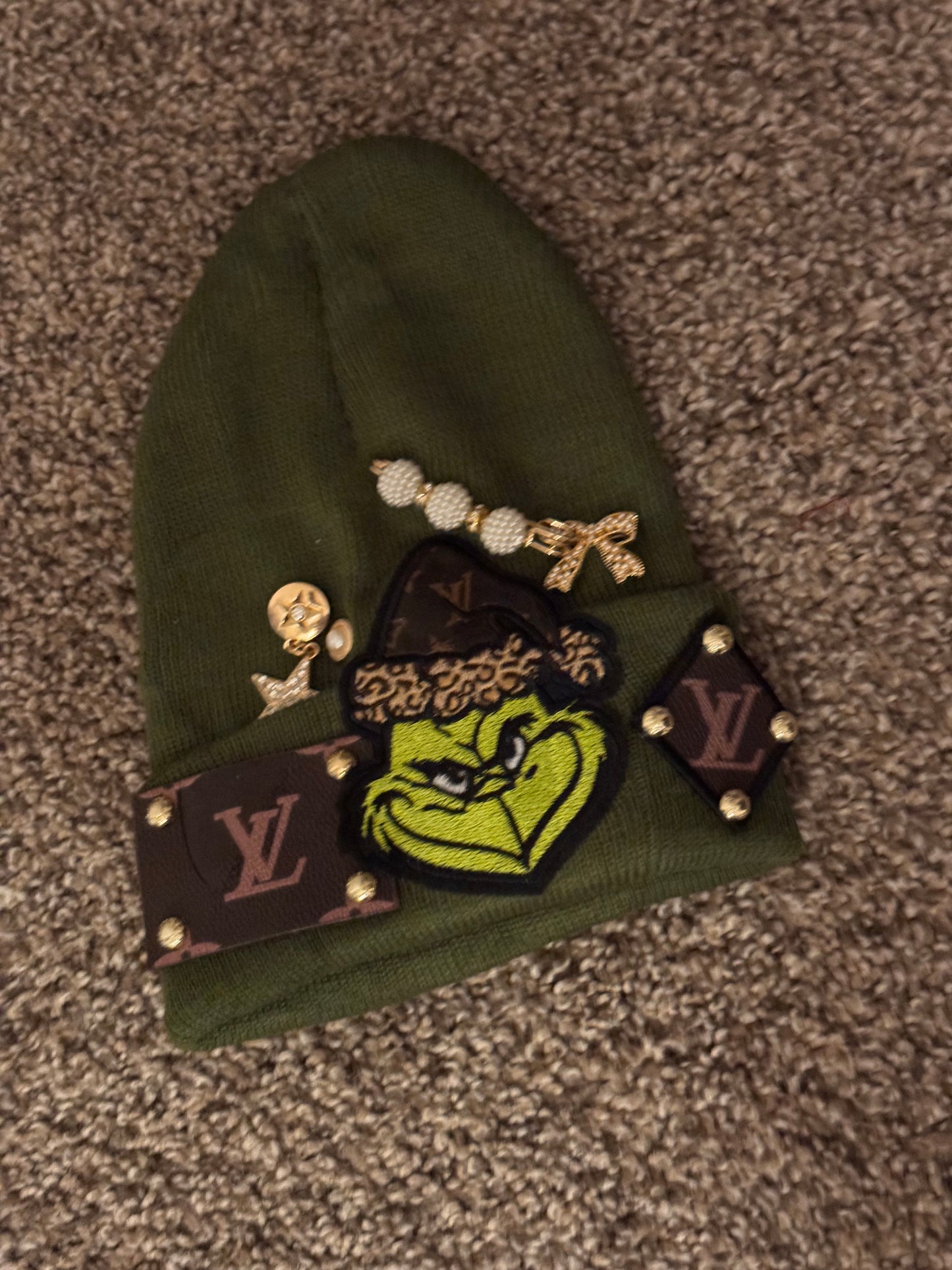 LV Beanie, Grinch, One Size