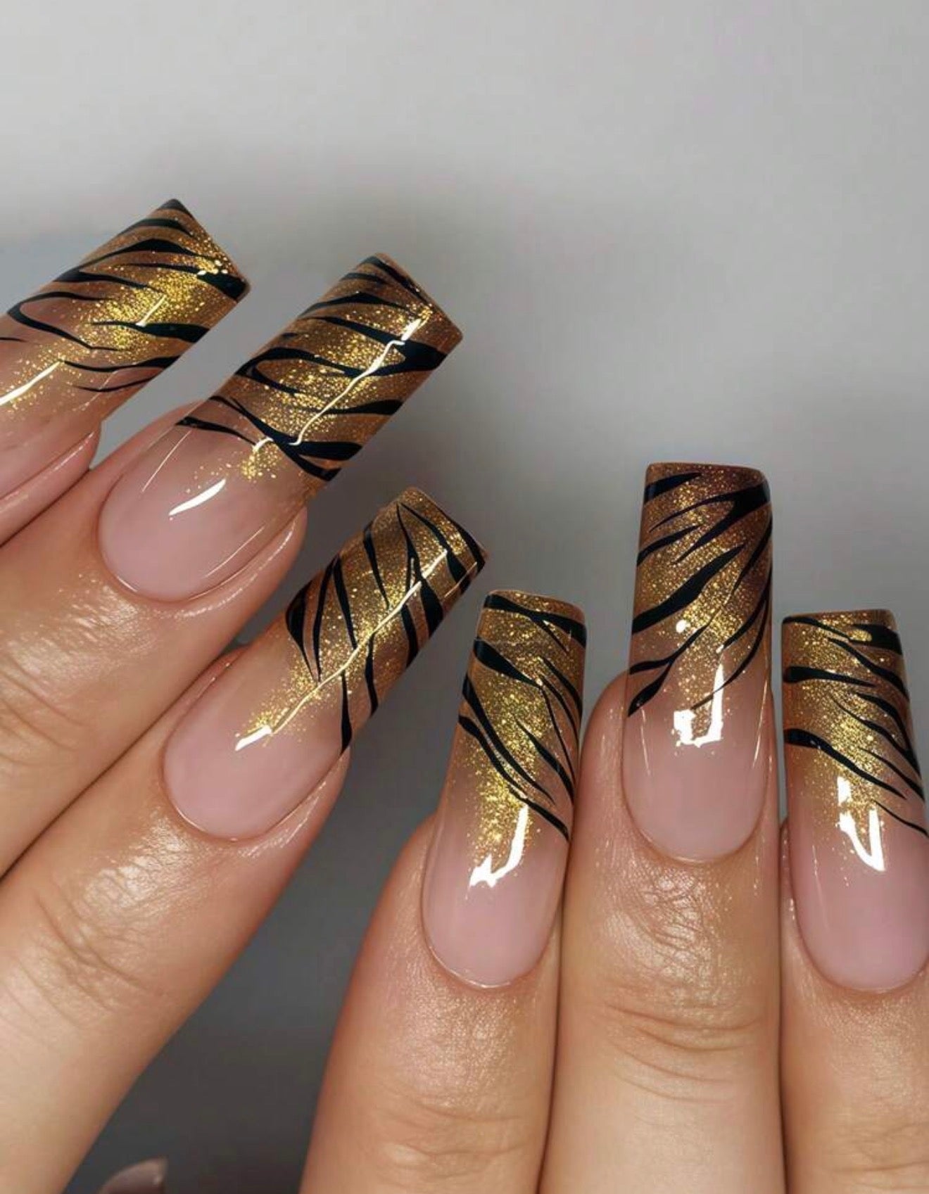 Cheetah Style Long Press Ons