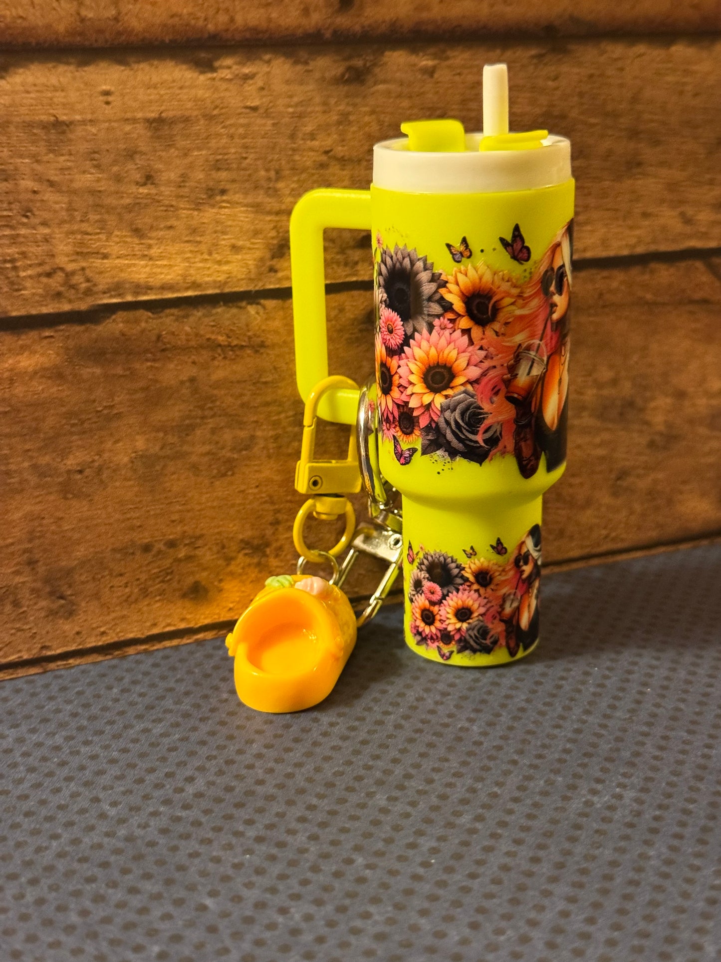 Neon Boho Tumbler Keychain