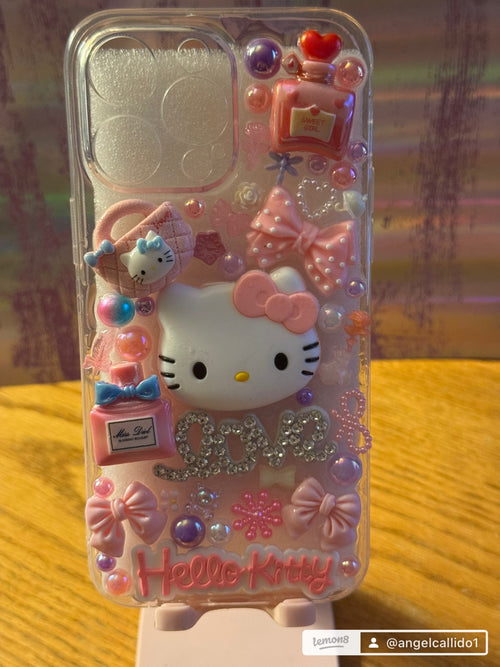 Pink, Hello Kitty, iPhone 15 Pro Maxx, junk phone case