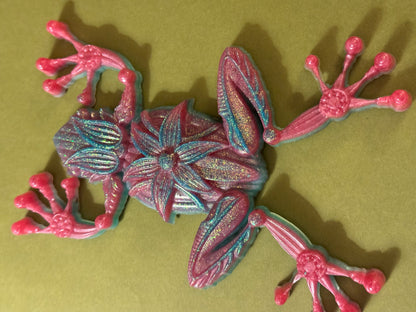 Resin Frog, Red, Pink