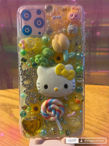 Yellow, Hello Kitty, iPhone 11 Pro Max, junk phone case