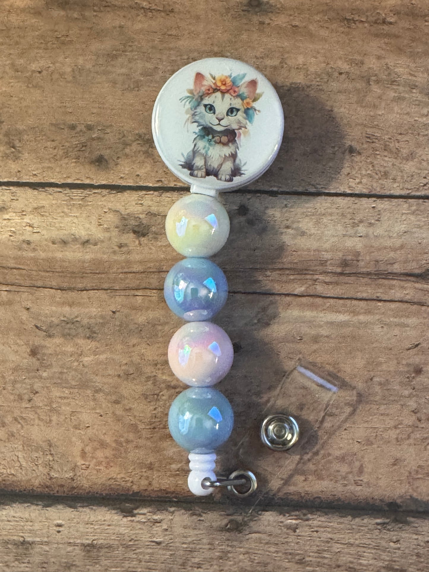Kitty Badge Reel, Retractable