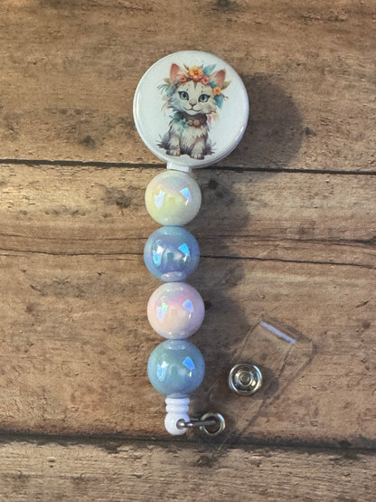 Kitty Badge Reel, Retractable