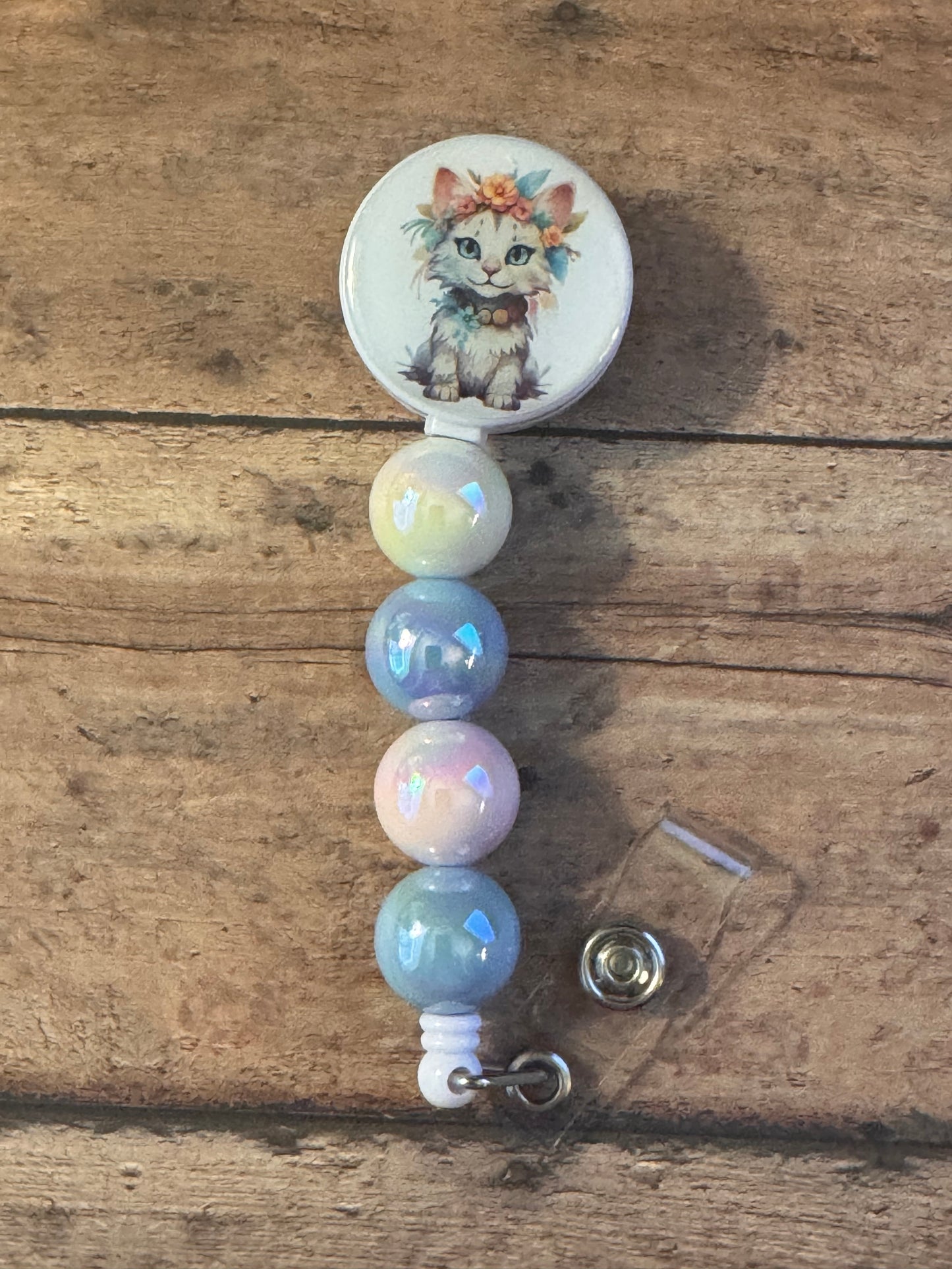 Kitty Badge Reel, Retractable