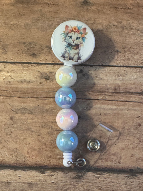Kitty Badge Reel, Retractable