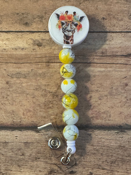 Giraffe Badge Reel, Retractable