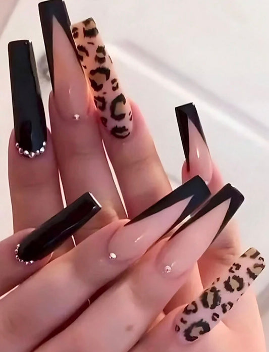 Glided Glamour Press On Nails, Long