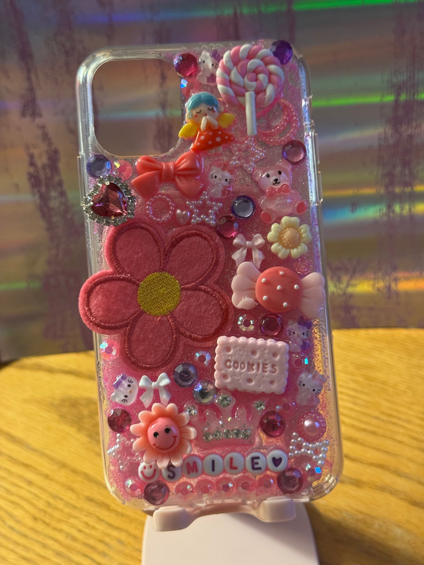 Pink floral, iPhone, 14 Pro Max, junk case