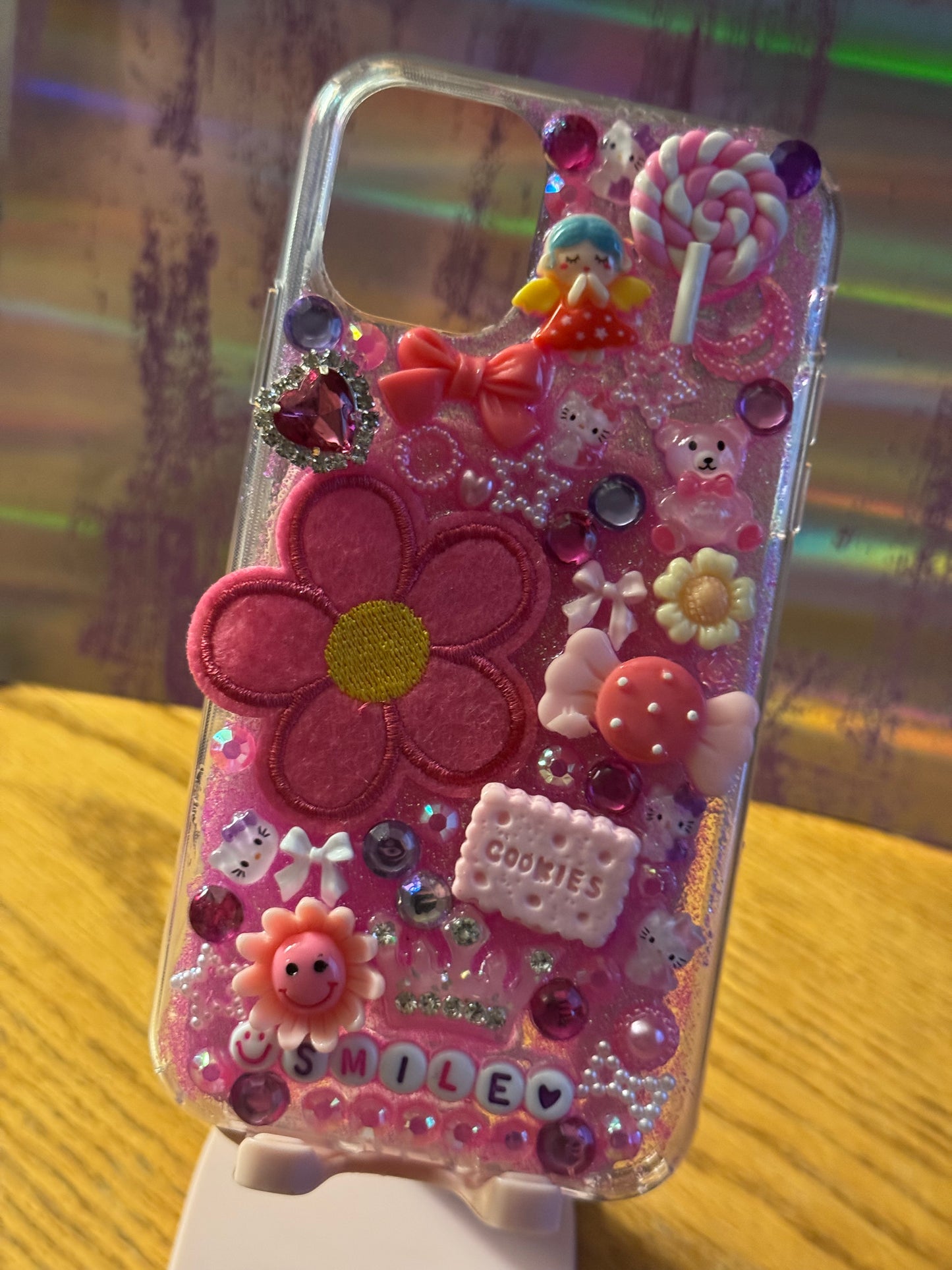 Pink floral, iPhone, 14 Pro Max, junk case