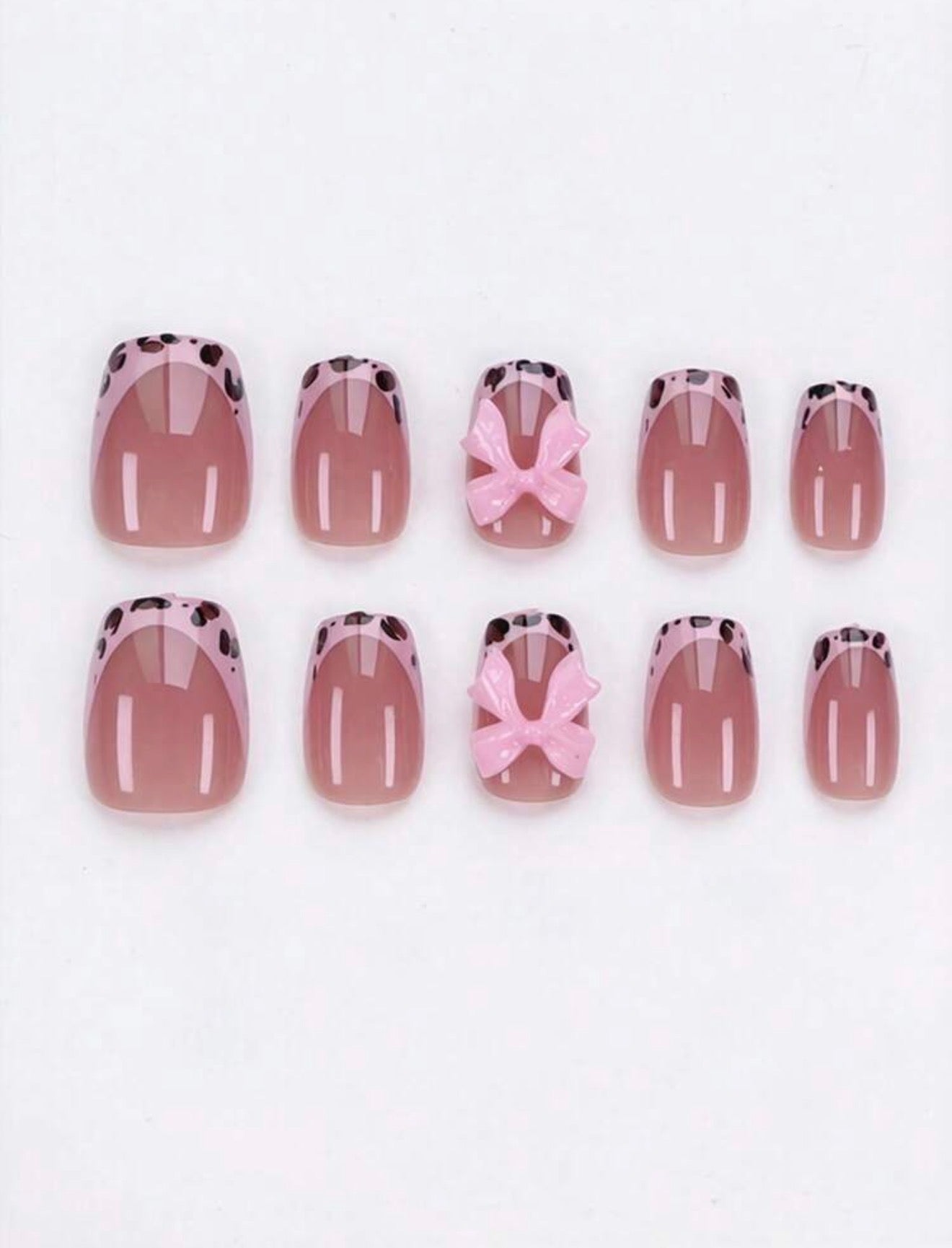 Cheetah French Tip Press Ons
