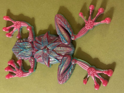 Resin Frog, Red, Pink