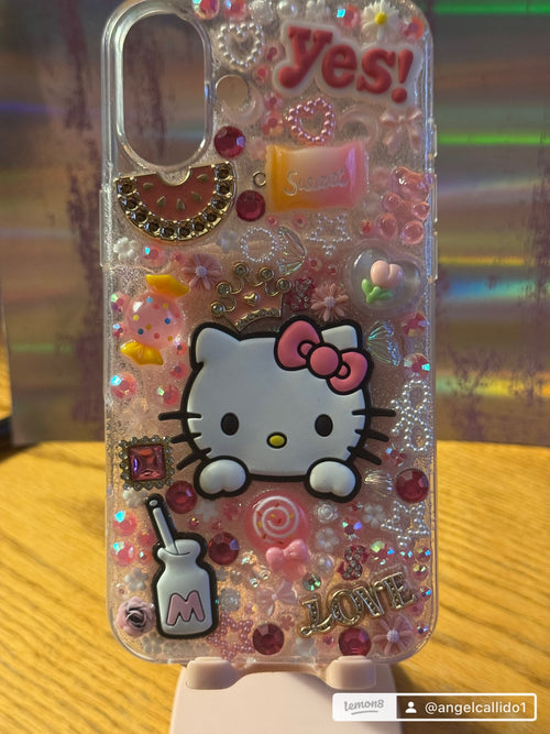 Pink, Hello, Kitty, iPhone 16 junk case