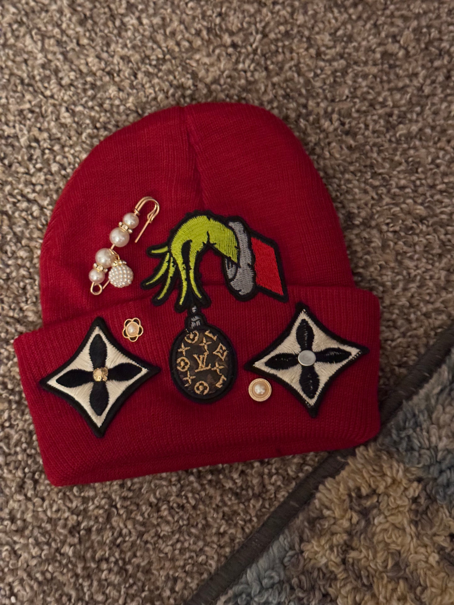 LV Beanie, Grinch, One Size