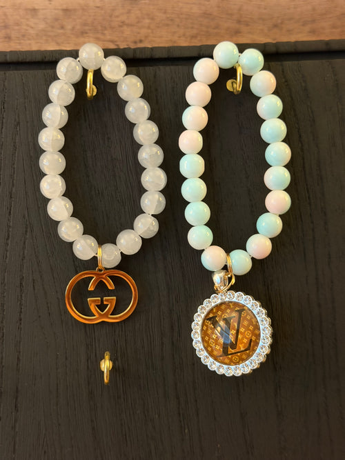 White Beaded Bracelets