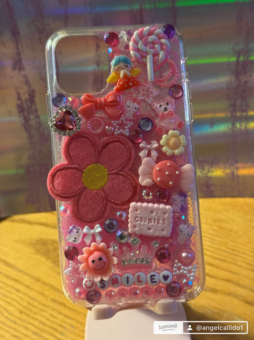 Pink floral, iPhone, 14 Pro Max, junk case