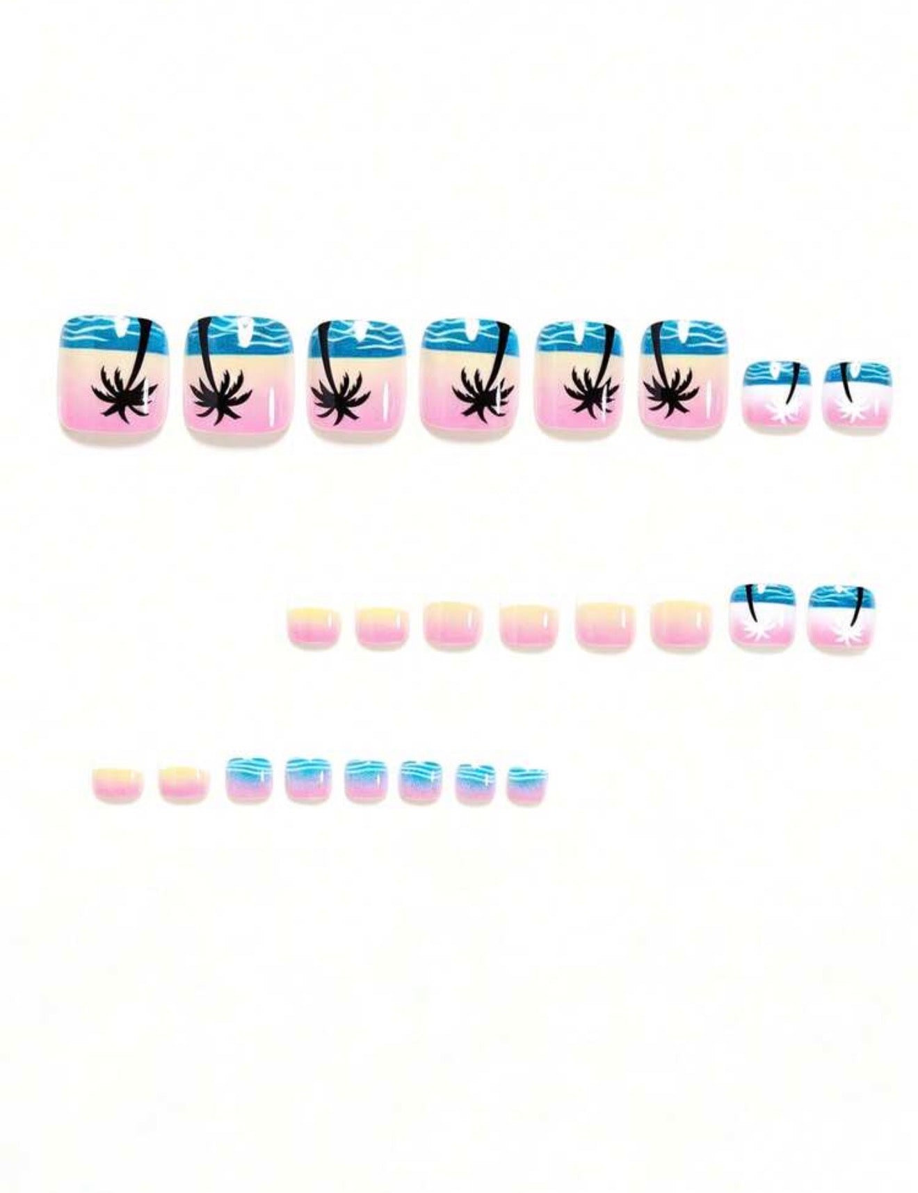 By The Sea Press On Toe Nails