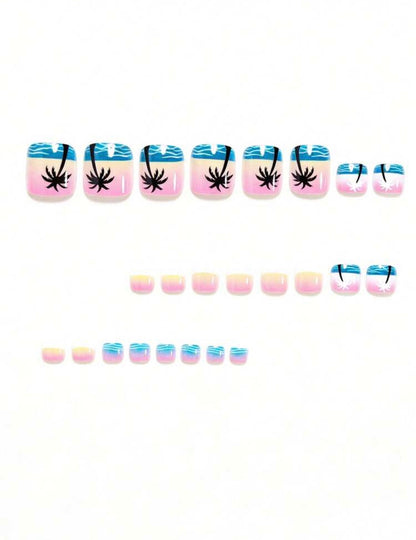 By The Sea Press On Toe Nails