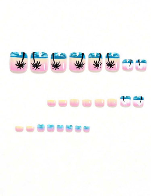 By The Sea Press On Toe Nails