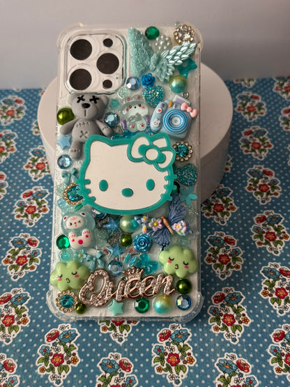 Teal Hello Kitty Junk Case